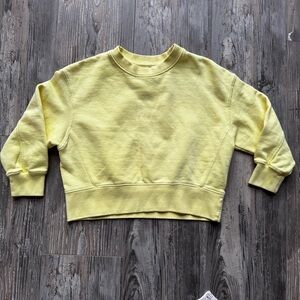 Kids Zara Like New Yellow Crewneck Sweatshirt Long Sleeve 6/7